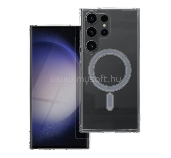 GIGAPACK Samsung S23 Ultra GIGAPACK szilikon telefonvédő ütésállóság, MagSafe, ÁTLÁTSZÓ