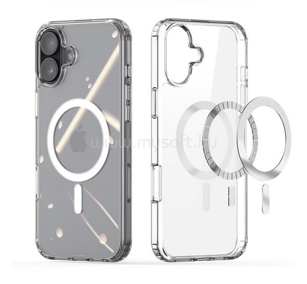 GIGAPACK iPhone 16 Plus GIGAPACK Szilikon telefonvédő ütésállóság, MagSafe, ÁTLÁTSZÓ