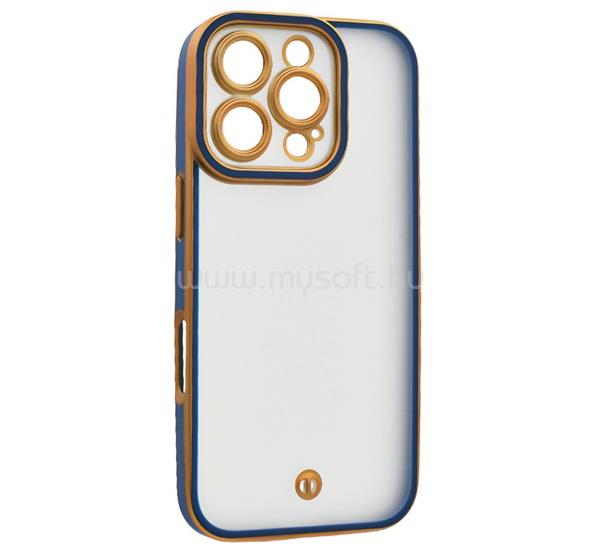GIGAPACK iPhone 16 Pro GIGAPACK Szilikon telefonvédő ütésállóság, kameravédő, ARANY/SÖTÉTKÉK