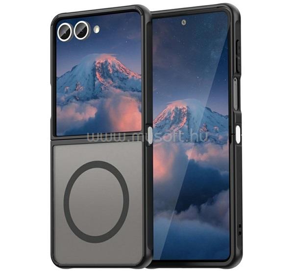 GIGAPACK Samsung Z Flip7 GIGAPACK Szilikon telefonvédő ütésállóság, MagSafe, FEKETE