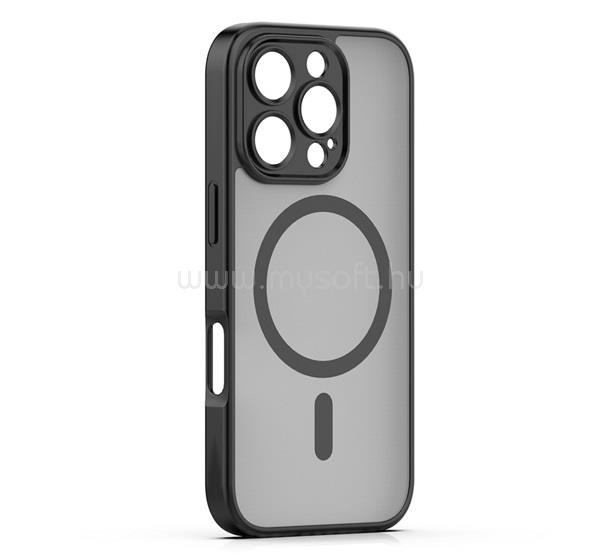 GIGAPACK iPhone 16 Pro Max GIGAPACK Szilikon telefonvédő ütésállóság, MagSafe, FEKETE