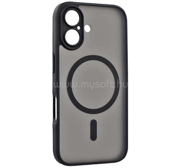 GIGAPACK iPhone 16 GIGAPACK Szilikon telefonvédő ütésállóság, MagSafe, FEKETE