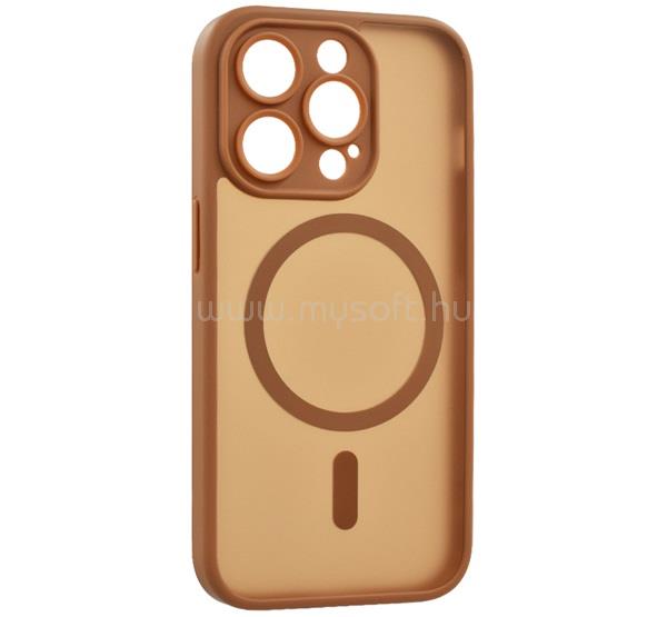 GIGAPACK iPhone 16 Pro GIGAPACK Szilikon telefonvédő ütésállóság, MagSafe, VILÁGOSBARNA