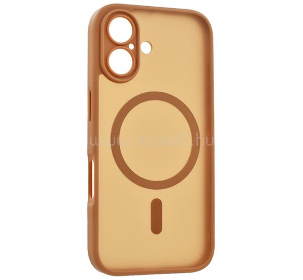 GIGAPACK iPhone 16 GIGAPACK Szilikon telefonvédő ütésállóság, MagSafe, VILÁGOSBARNA