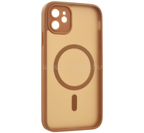 GIGAPACK iPhone 11 GIGAPACK Szilikon telefonvédő ütésállóság, MagSafe, VILÁGOSBARNA