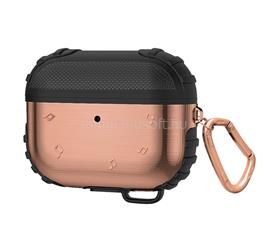 GIGAPACK Szilikon tok (alumínium belső, ütésállóság + karabíner) ROZÉARANY Apple AirPods Pro GP-95295 small