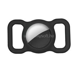 GIGAPACK iPhone 16e / 16 Pro Max / 16 Pro GIGAPACK Szilikon tok nyakörvre fűzhető, matt, FEKETE Apple AirTag GP-109450 small
