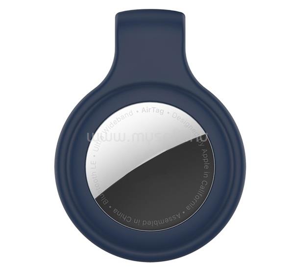 GIGAPACK iPhone 16e / 16 Pro Max / 16 Pro GIGAPACK Szilikon tok övre csiptethető SÖTÉTKÉK Apple AirTag
