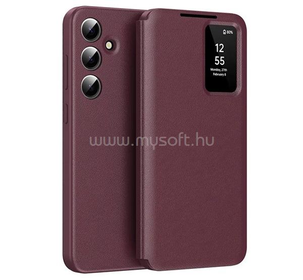 GIGAPACK Samsung A55 5G GIGAPACK Tok álló aktív FLIP, Smart View Cover, BORDÓ