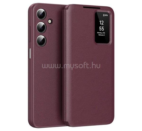 GIGAPACK Samsung A18 5G / A18 4G / A17 4G GIGAPACK Tok álló aktív FLIP, Smart View Cover, BORDÓ