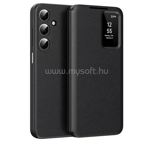 GIGAPACK Samsung A18 5G / A18 4G / A17 4G GIGAPACK Tok álló aktív FLIP, Smart View Cover, FEKETE