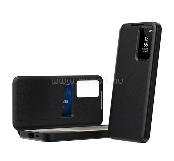 GIGAPACK Samsung A57 5G GIGAPACK Tok álló aktív FLIP, Smart View Cover, FEKETE