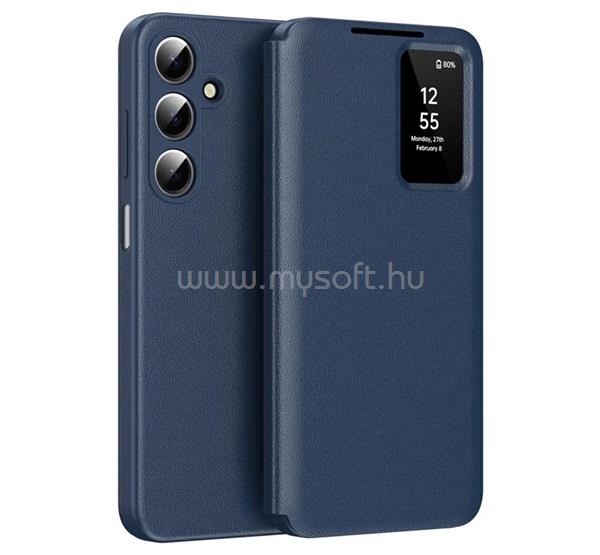 GIGAPACK Samsung A18 5G / A18 4G / A17 4G GIGAPACK Tok álló aktív FLIP, Smart View Cover, SÖTÉTKÉK