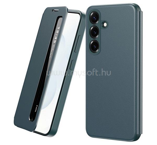 GIGAPACK Samsung A18 5G / A18 4G / A17 4G GIGAPACK Tok álló aktív FLIP, Smart View Window, SÖTÉTZÖLD