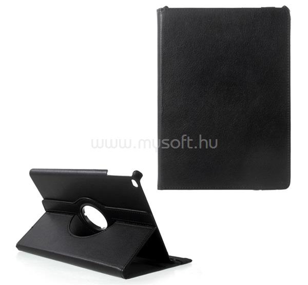 GIGAPACK IPAD 9.7 (2018) / 9.7 (2017) GIGAPACK Tok álló, bőr hatású aktív FLIP, 360°, FEKETE