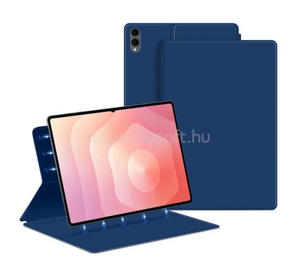 GIGAPACK Samsung Tab S11 Ultra 5G / Tab S11 Ultra WIFI GIGAPACK Tok álló, bőr hatású aktív FLIP, asztali tartó, SÖTÉTKÉK