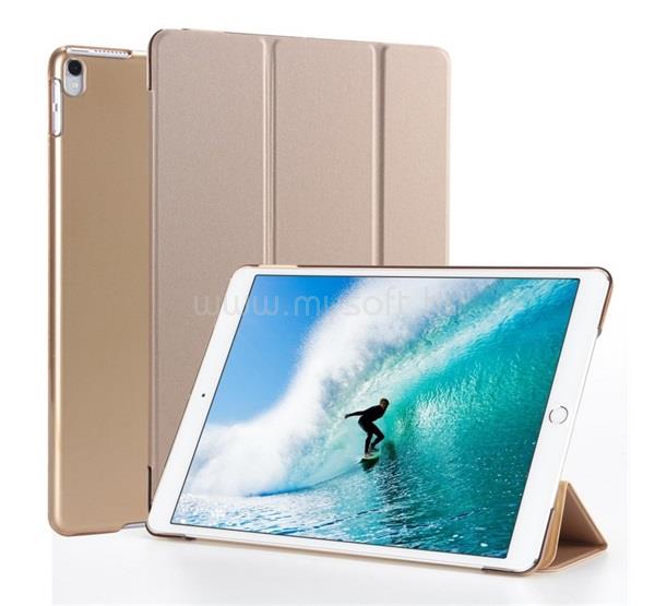 GIGAPACK IPAD Air 2019 / Pro 10.5 (2017) GIGAPACK Tok álló, bőr hatású aktív FLIP, asztali tartó, ARANY