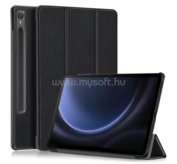 GIGAPACK Samsung Tab S10 Lite WIFI / Tab S10 Lite LTE GIGAPACK Tok álló, bőr hatású aktív FLIP, ceruza tartó, FEKETE
