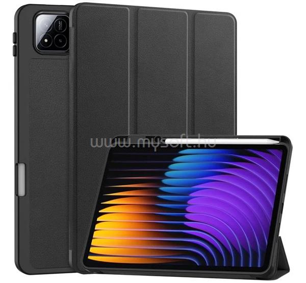 GIGAPACK Xiaomi Pad 8 Pro / Pad 8 / Pad 7 Pro GIGAPACK Tok álló, bőr hatású aktív FLIP, ceruza tartó, FEKETE