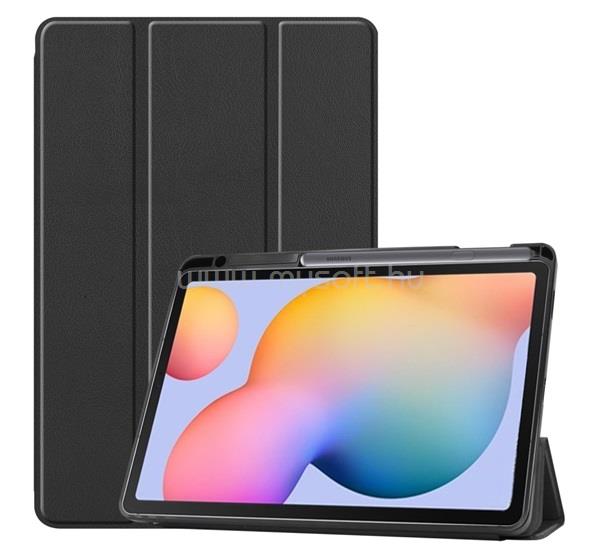 GIGAPACK Samsung Tab S6 Lite 10.4 LTE / Tab S6 Lite 10.4 WIFI GIGAPACK Tok álló, bőr hatású aktív FLIP, ceruza tartó, FEKETE