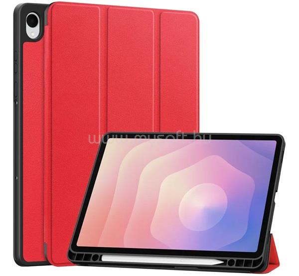 GIGAPACK Samsung Tab S11 5G / Tab S11 WIFI GIGAPACK Tok álló, bőr hatású aktív FLIP, ceruza tartó, PIROS