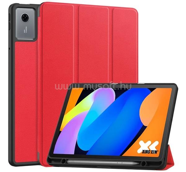 GIGAPACK Lenovo Idea Tab / Idea Tab GIGAPACK Tok álló, bőr hatású aktív FLIP, ceruza tartó, PIROS