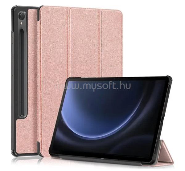 GIGAPACK Samsung Tab S10 Lite WIFI / Tab S10 Lite LTE GIGAPACK Tok álló, bőr hatású aktív FLIP, ceruza tartó, ROZÉARANY
