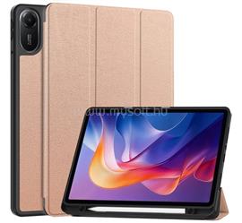 GIGAPACK Redmi Pad 2 GIGAPACK Tok álló, bőr hatású aktív FLIP, ceruza tartó, ROZÉARANY GP-171813 small
