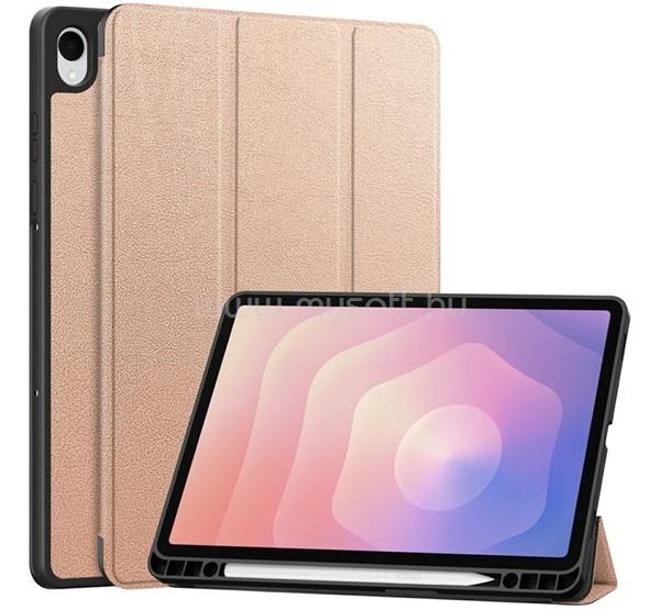 GIGAPACK Samsung Tab S11 5G / Tab S11 WIFI GIGAPACK Tok álló, bőr hatású aktív FLIP, ceruza tartó, ROZÉARANY