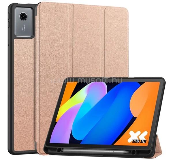 GIGAPACK Lenovo Idea Tab / Idea Tab GIGAPACK Tok álló, bőr hatású aktív FLIP, ceruza tartó, ROZÉARANY