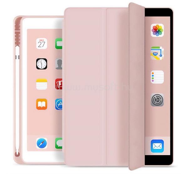 GIGAPACK IPAD Air 11 (2026) / Air 11 (2025) / Air 11 (2024) GIGAPACK Tok álló, bőr hatású aktív FLIP, ceruza tartó, RÓZSASZÍN