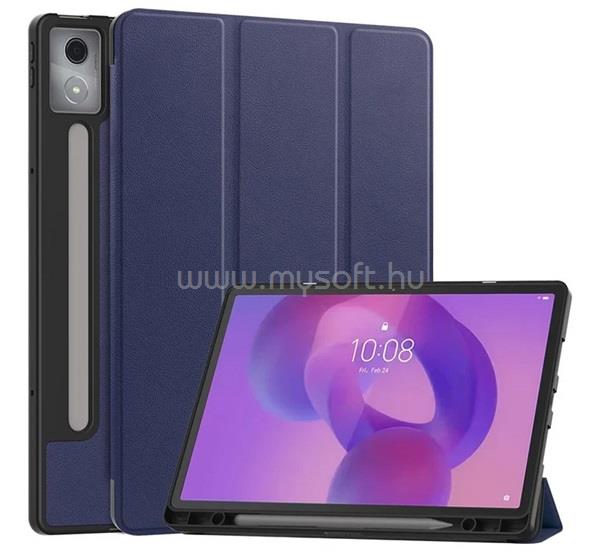 GIGAPACK Lenovo Idea Tab Pro GIGAPACK Tok álló, bőr hatású aktív FLIP, ceruza tartó, SÖTÉTKÉK