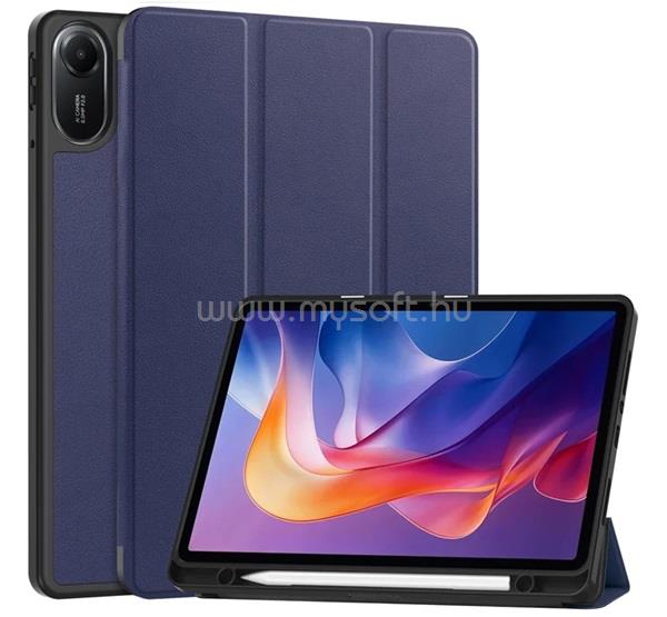GIGAPACK Redmi Pad 2 GIGAPACK Tok álló, bőr hatású aktív FLIP, ceruza tartó, SÖTÉTKÉK