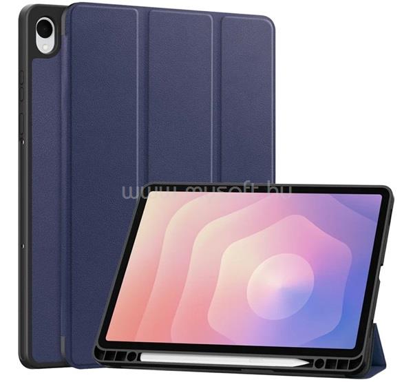 GIGAPACK Samsung Tab S11 5G / Tab S11 WIFI GIGAPACK Tok álló, bőr hatású aktív FLIP, ceruza tartó, SÖTÉTKÉK