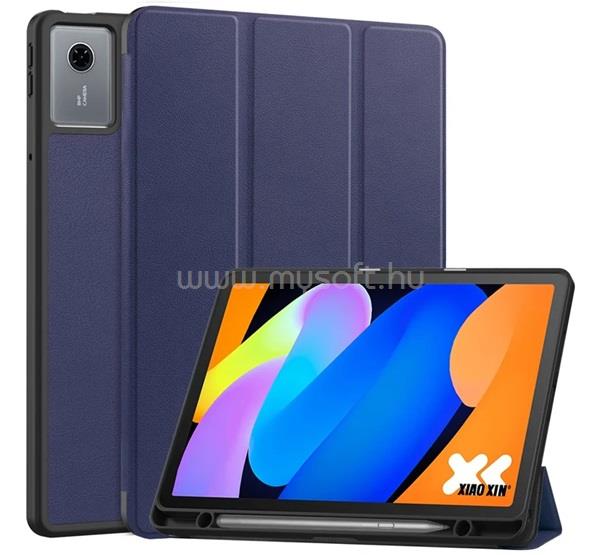 GIGAPACK Lenovo Idea Tab / Idea Tab GIGAPACK Tok álló, bőr hatású aktív FLIP, ceruza tartó, SÖTÉTKÉK