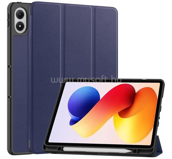 GIGAPACK Poco Pad M1 / Redmi Pad 2 Pro GIGAPACK Tok álló, bőr hatású aktív FLIP, ceruza tartó, SÖTÉTKÉK