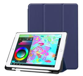 GIGAPACK IPAD 9.7 (2018) / 9.7 (2017) GIGAPACK Tok álló, bőr hatású aktív FLIP, ceruza tartó, SÖTÉTKÉK GP-78187 small