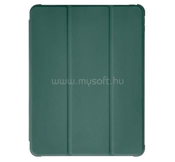 GIGAPACK IPAD 10.2 (2021) / 10.2 (2020) / 10.2 (2019) GIGAPACK Tok álló, bőr hatású aktív FLIP, ceruza tartó, SÖTÉTZÖLD