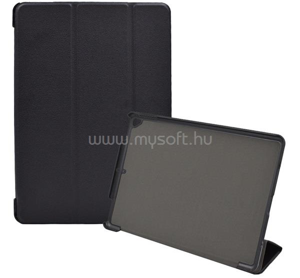 GIGAPACK IPAD 10.2 (2021) / 10.2 (2020) / 10.2 (2019) GIGAPACK Tok álló, bőr hatású aktív FLIP, asztali tartó, FEKETE