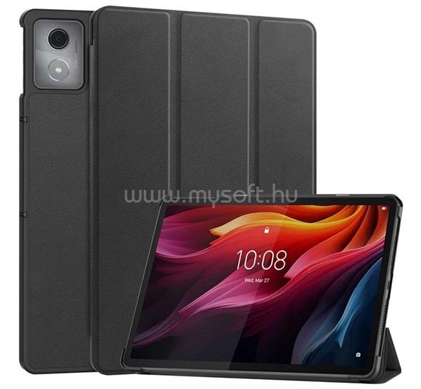 GIGAPACK Lenovo Tab K11 Plus GIGAPACK Tok álló, bőr hatású aktív FLIP, asztali tartó, FEKETE
