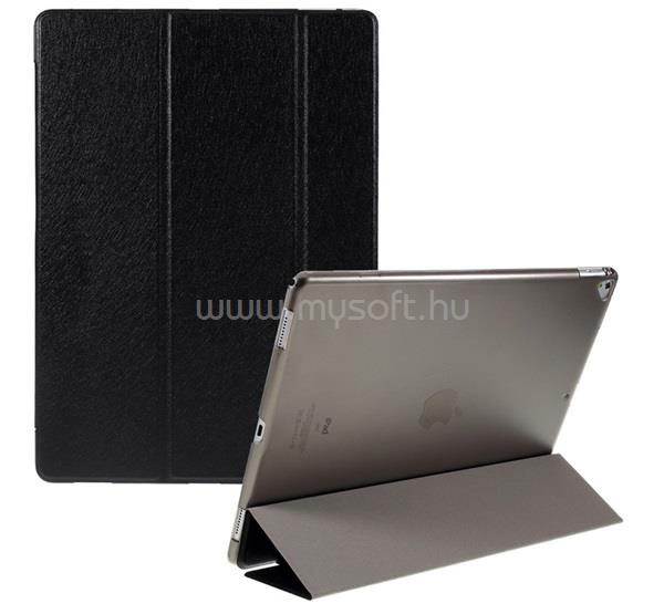 GIGAPACK IPAD Pro 12.9 (2017) / Pro 12.9 (2015) GIGAPACK Tok álló, bőr hatású aktív FLIP, asztali tartó, FEKETE