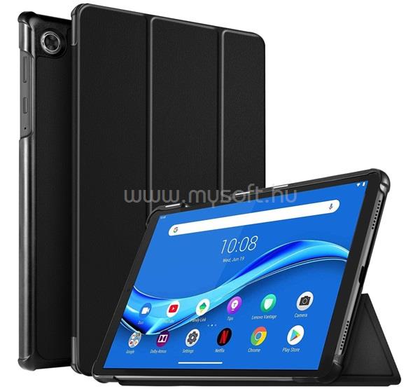 GIGAPACK Lenovo Tab M10 FHD Plus / Tab M10 Plus GIGAPACK Tok álló, bőr hatású aktív FLIP, asztali tartó, FEKETE