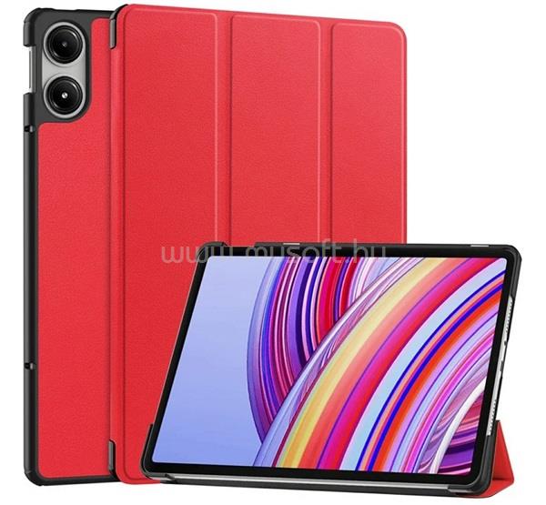 GIGAPACK Redmi Pad Pro GIGAPACK Tok álló, bőr hatású aktív FLIP, asztali tartó, PIROS