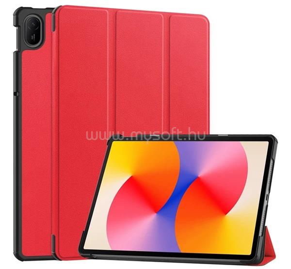 GIGAPACK Huawei MatePad SE 11 GIGAPACK Tok álló, bőr hatású aktív FLIP, asztali tartó, PIROS