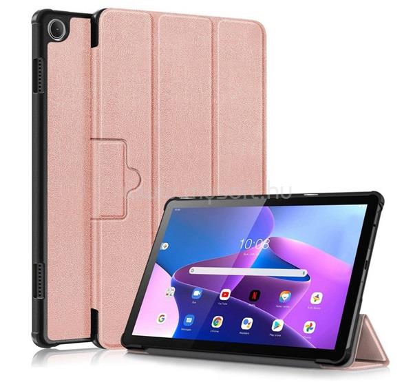 GIGAPACK Lenovo Tab M10 GIGAPACK tok álló, bőr hatású aktív FLIP, asztali tartó, ROZÉARANY
