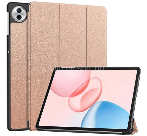 GIGAPACK Honor Pad 10 WIFI / Pad 10 5G GIGAPACK Tok álló, bőr hatású aktív FLIP, asztali tartó, ROZÉARANY