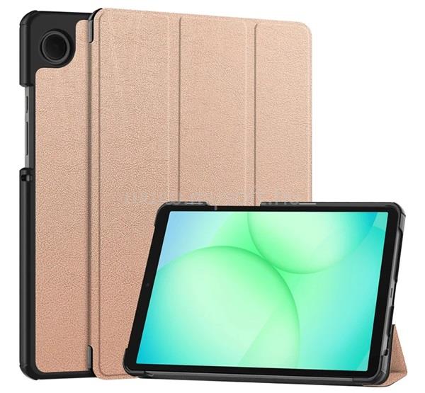 GIGAPACK Samsung Tab A11 LTE / Tab A11 WIFI GIGAPACK Tok álló, bőr hatású aktív FLIP, asztali tartó, ROZÉARANY