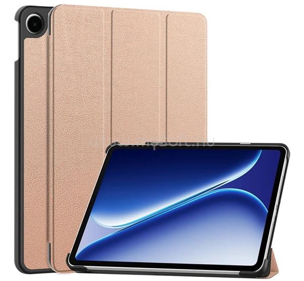 GIGAPACK OnePlus Pad Go 2 5G / Pad Go 2 WiFi GIGAPACK Tok álló, bőr hatású aktív FLIP, asztali tartó, ROZÉARANY