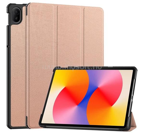 GIGAPACK Huawei MatePad SE 11 GIGAPACK Tok álló, bőr hatású aktív FLIP, asztali tartó, ROZÉARANY