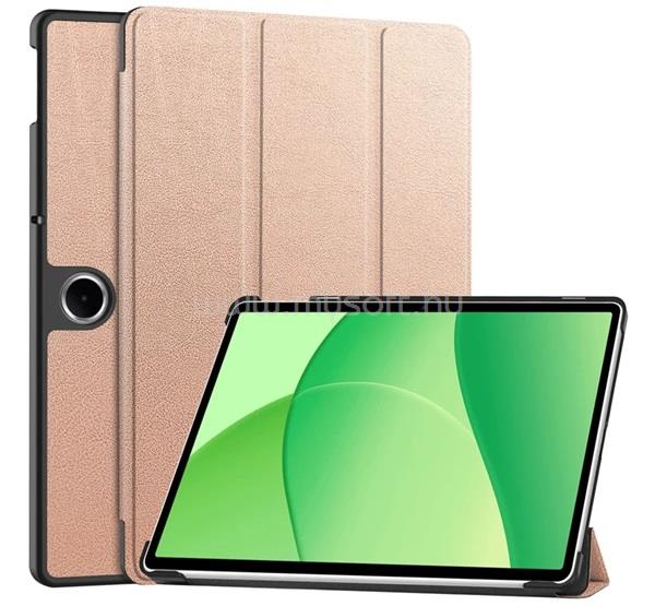 GIGAPACK OnePlus Pad Lite GIGAPACK Tok álló, bőr hatású aktív FLIP, asztali tartó, ROZÉARANY
